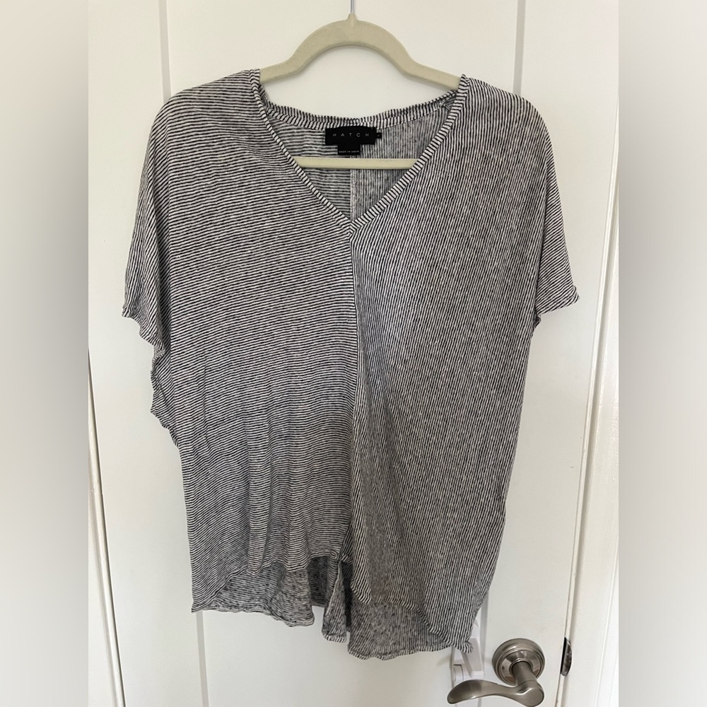 Hatch Maternity Linen V-Neck Perfect Tee - Size 1